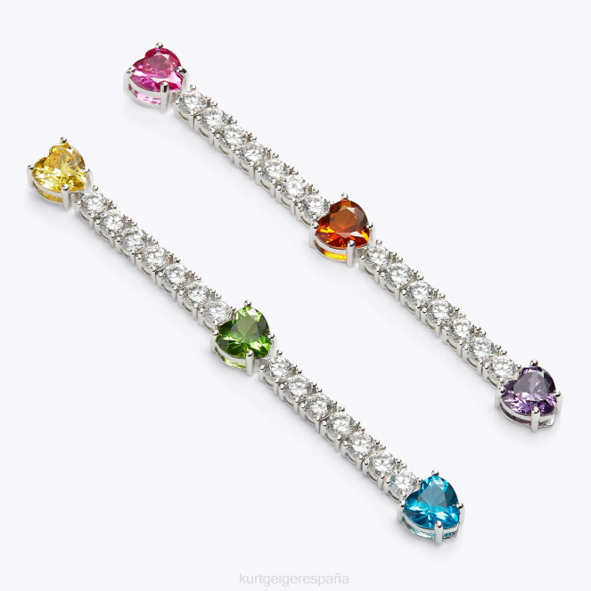 Kurt Geiger mujer lineales del corazón de londres 2LPR552 | accesorios combinación de plata